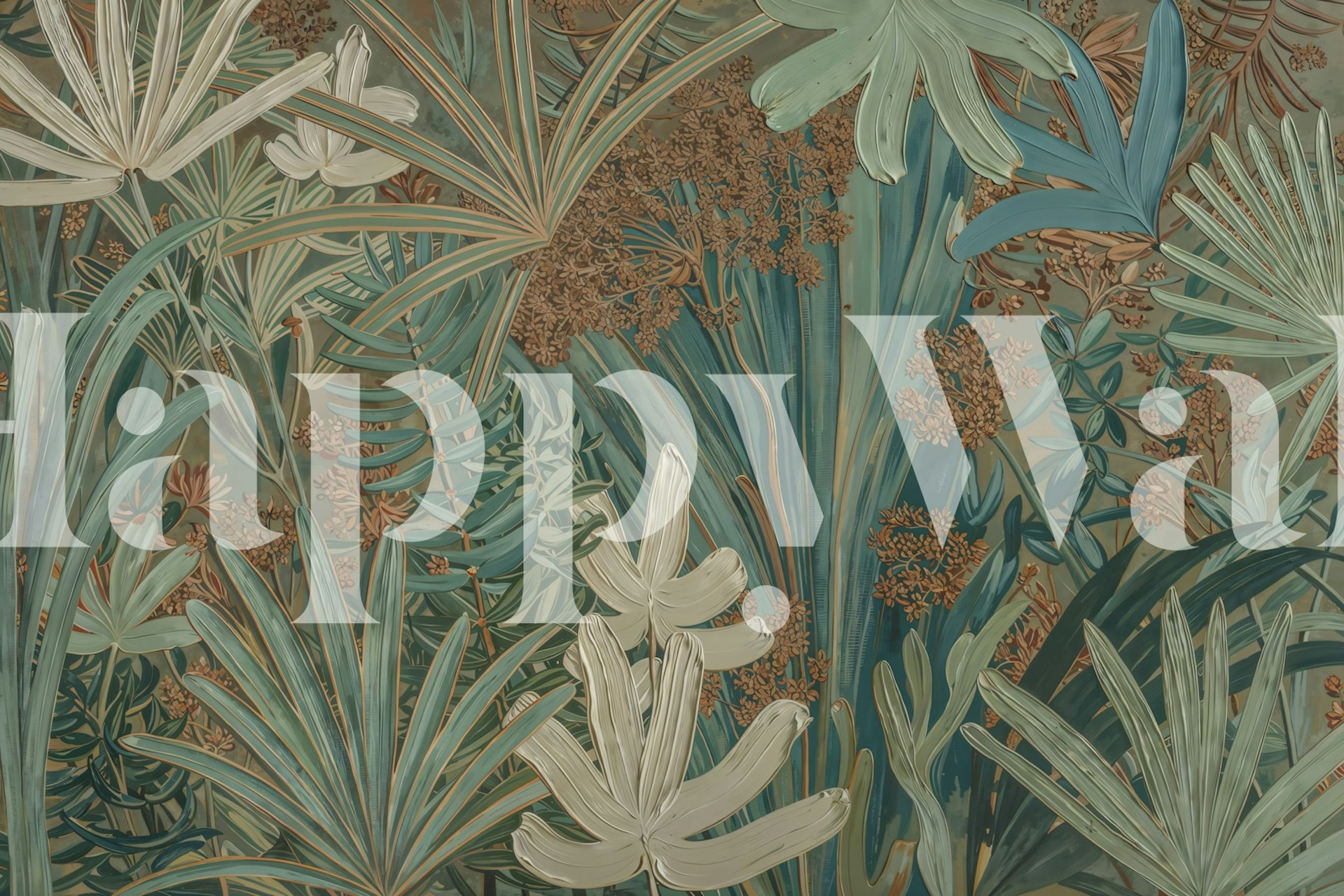 Papier peint Exotic Jungle Forest dans une pièce