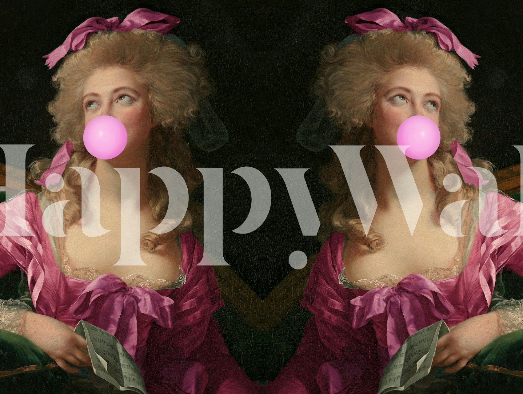 Baroque Bubblegum Twist tapetdesign