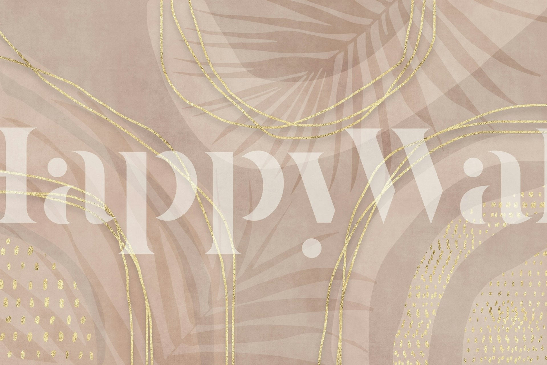 Palm Poetry Minimal Nature Mural w pokoju