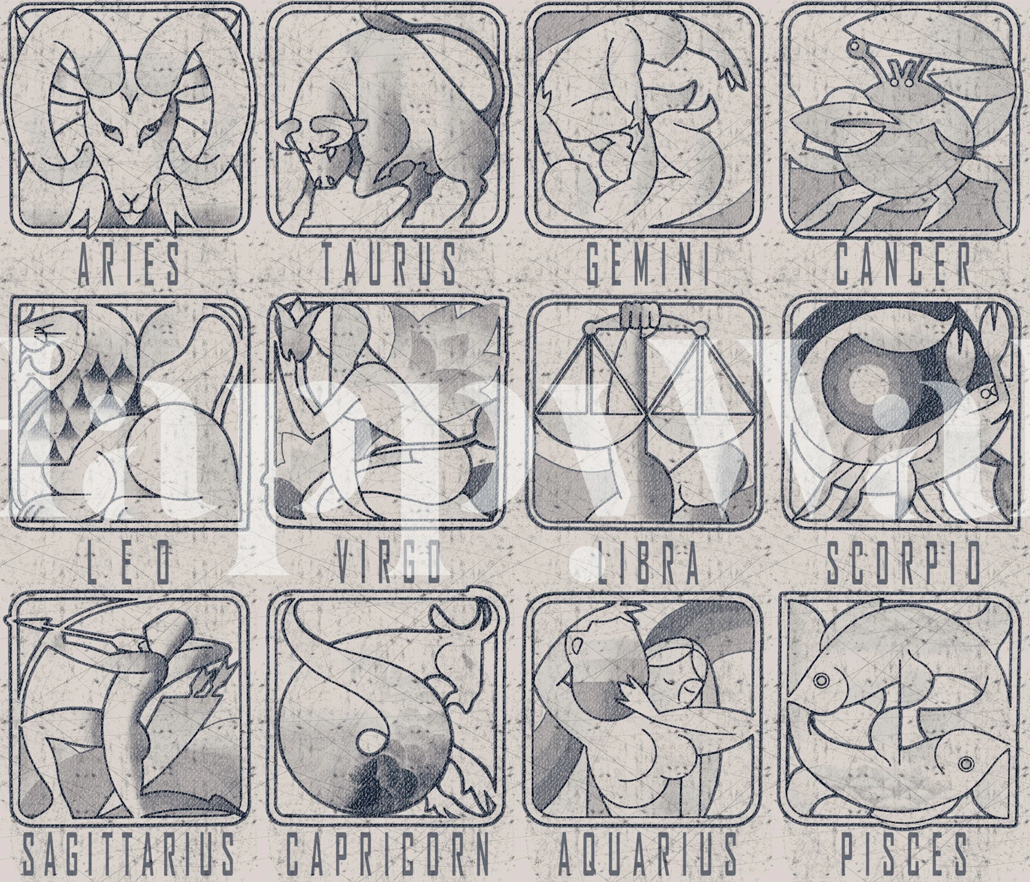 Astrology Chalkboard Art wallpaper in a room