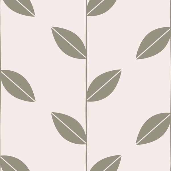 Leaf Elegance Moody Green Beige