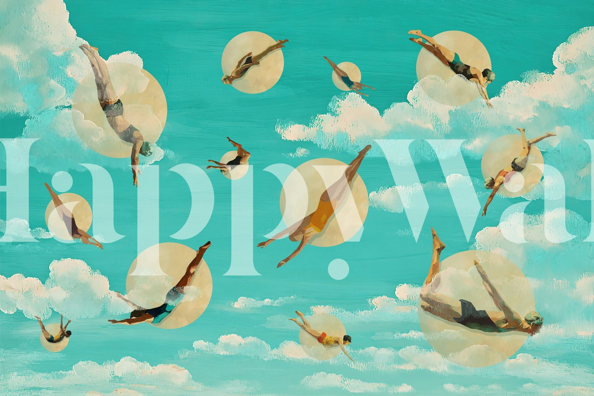 Papel de parede Sky Diver Dream em um quarto