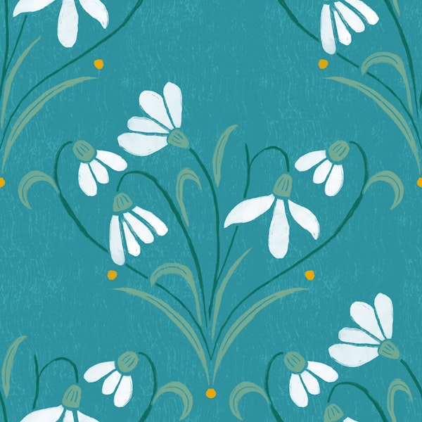 Teal Blossom Serenity