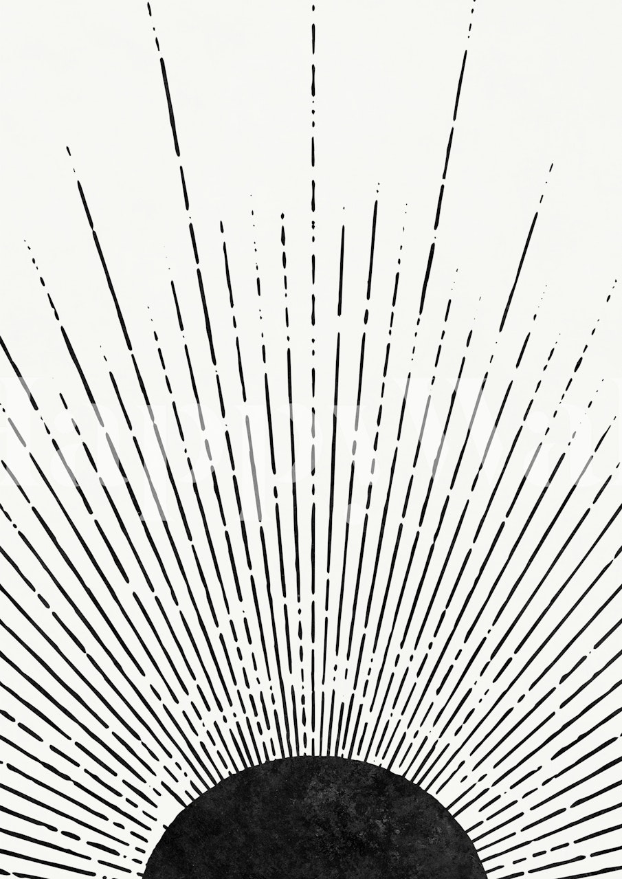 Diseño de papel tapiz Burst en una habitación