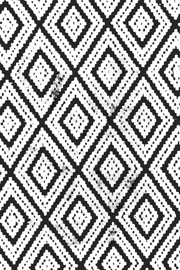 Monochrome Boho Diamonds