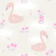 Pretty Swans - Light Background - Large Scale