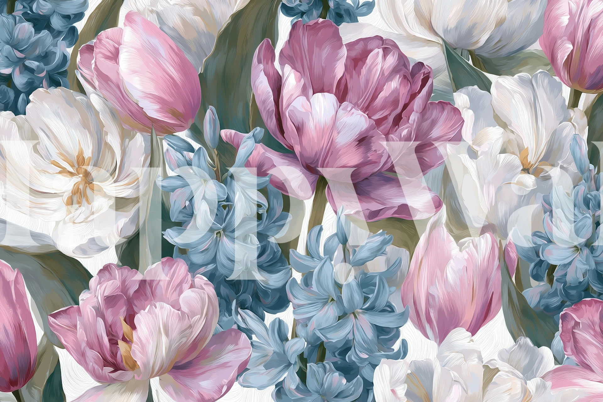 Hyacinth and Tulip Bliss bloemenbehang