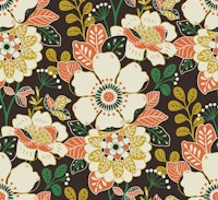 Summer Floral - Dark tapet