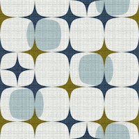 Mid Century Modern Geo Starburst-navy-cream ταπετσαρία