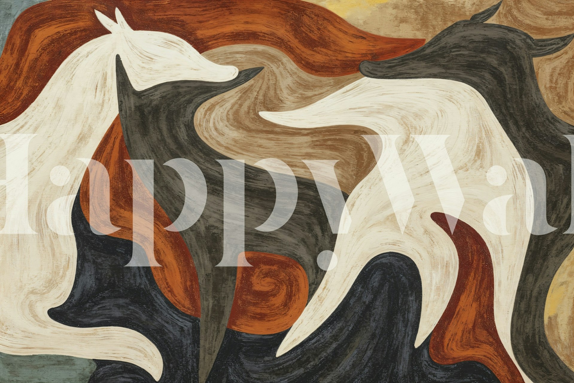 Tapeta Equine Elegance Art v pokoji