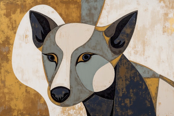 Artful Canine Portrait