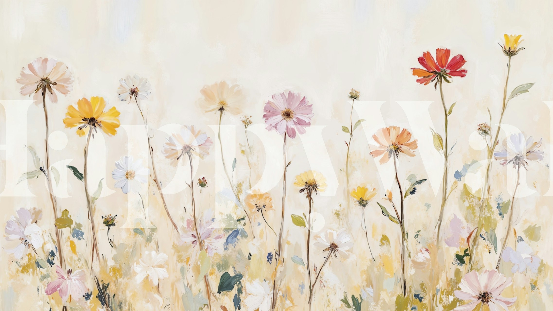 Wildflower Meadow Dream wallpaper in a room