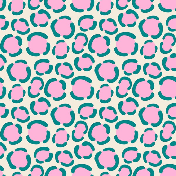 Bold Leopard - Cheetah Spots Pink Green