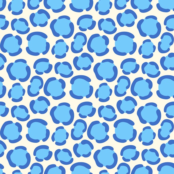 Bold Leopard - Cheetah Spots Blue