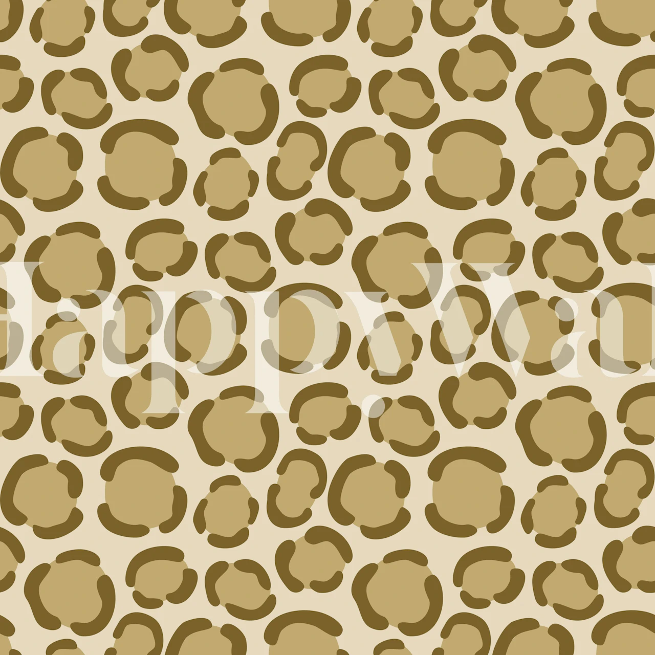 Bold Leopard - Cheetah Spots Light Brown tapet i ett rum
