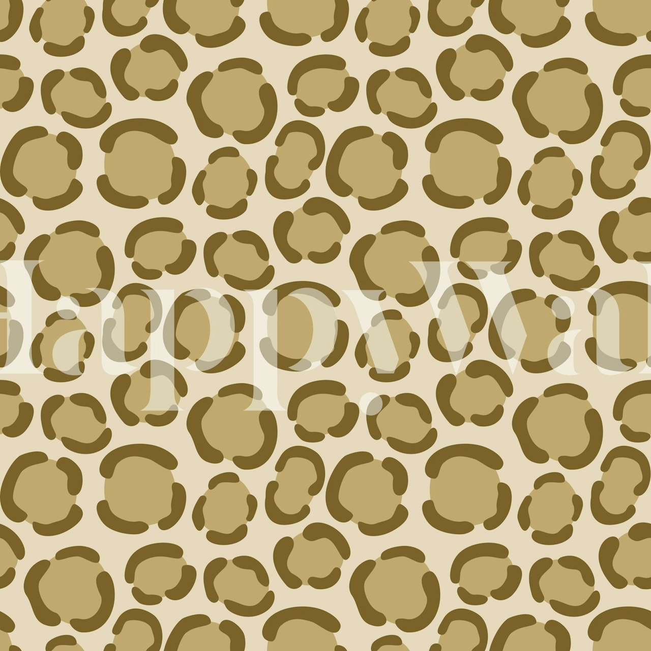 Bold leopard cheetah spots wallpaper in a room