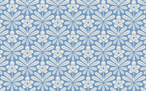 Elegant Blue Floral Design