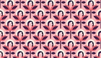 Stylized Retro Pink Flower Elegance wallpaper