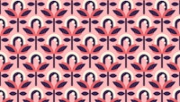 Stylized Retro Pink Flower Elegance wallpaper