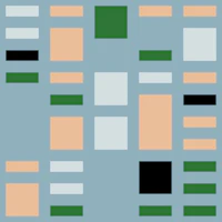 Modernist Cubist Blue Grey Small Equalizer tapete
