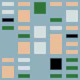 Modernist Cubist Blue Grey Small Equalizer