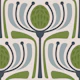 Mid-Century Modern Bloom in Green - S