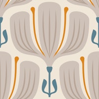 Bold Floral Essence in Beige - L tapetit