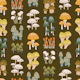 Mille champignons in olive green
