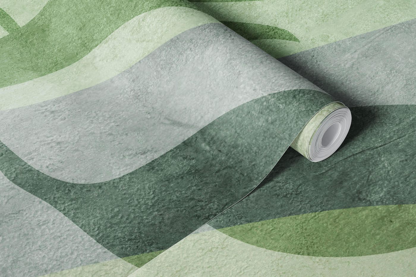 Serene Foliage Earthy Greenery Art wallpaper roll