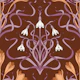 Art nouveau snowdrop and crocus burgundy
