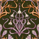 Art nouveau snowdrop and crocus
