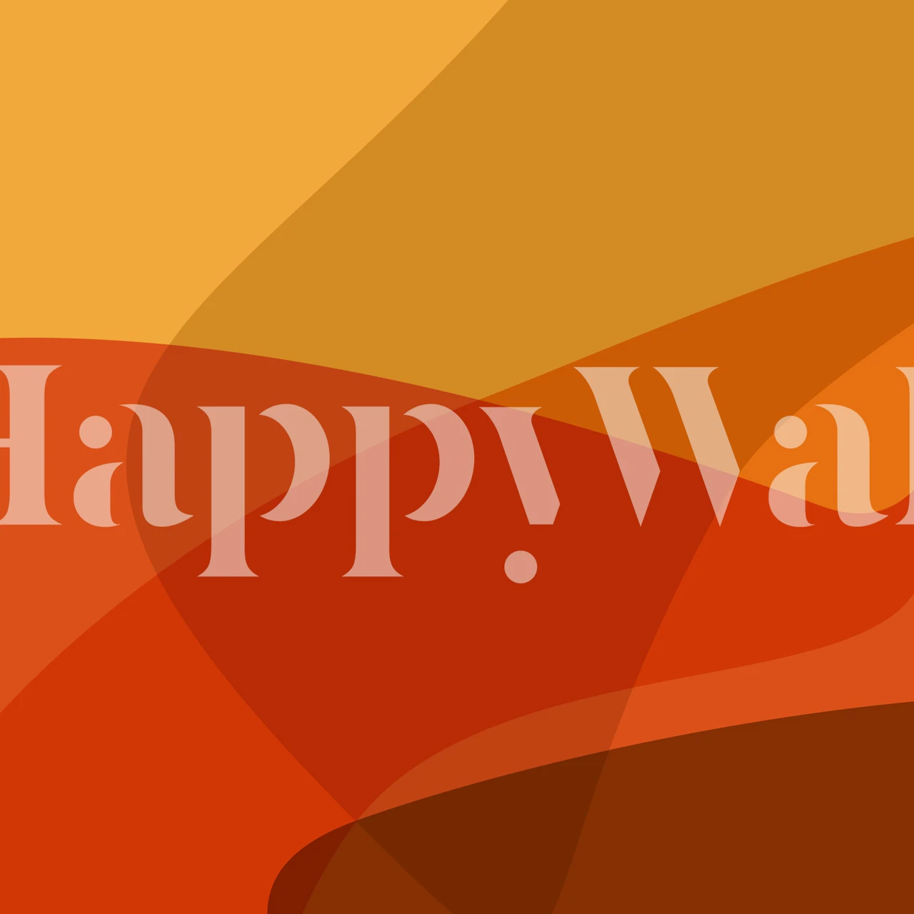 Orange and yellow flowing waves abstract wallpaper