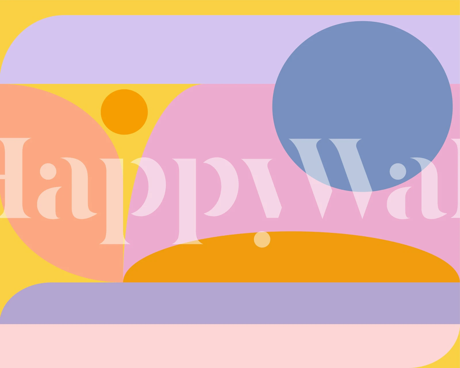 Sunny Pastel Dreams wallpaper in a room