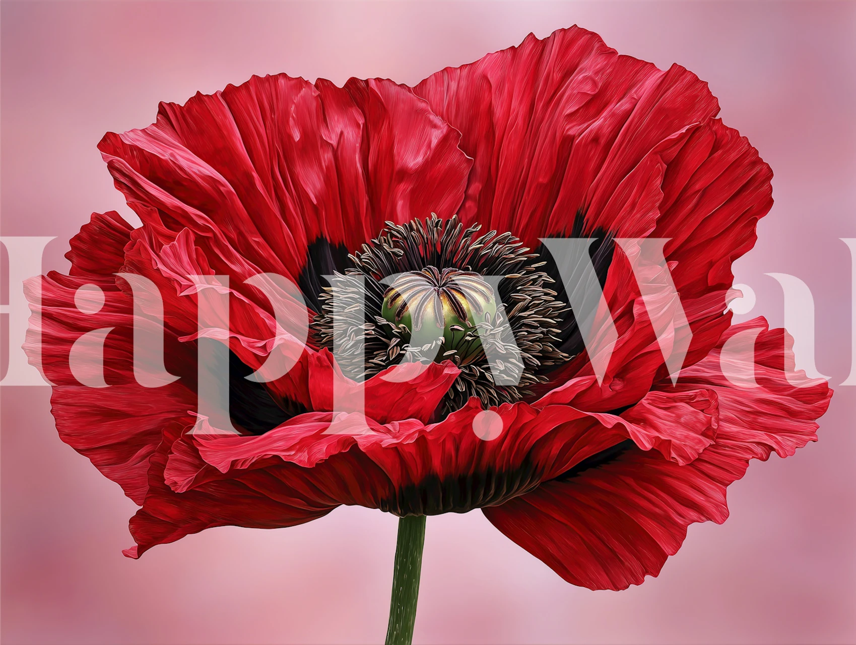 Red Poppy Radiance tapet i et rum