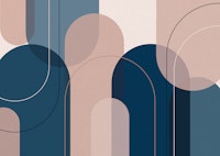 Elegant Arches Blue Tones papiers peint