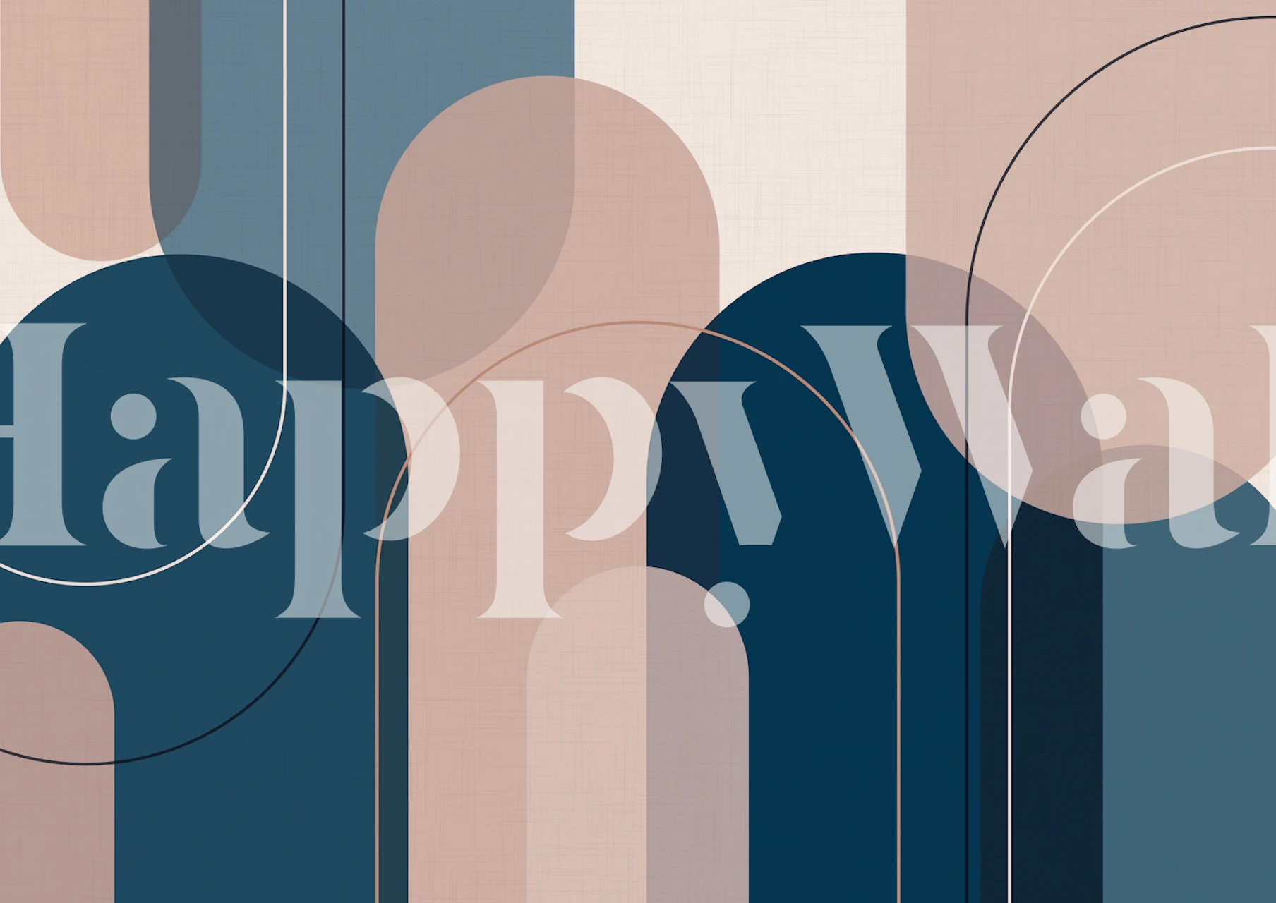 Elegant Arches Blue Tones tapet i et rum