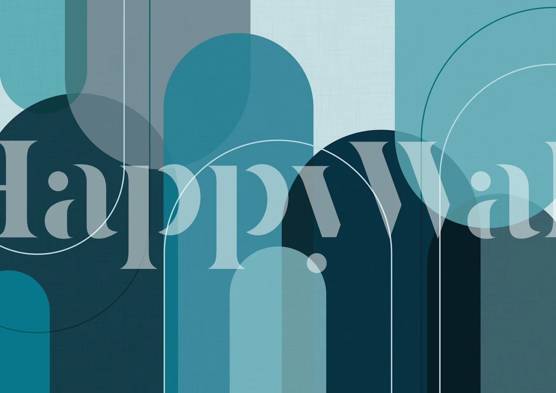 Elegant Arches i turkise nuancer tapet