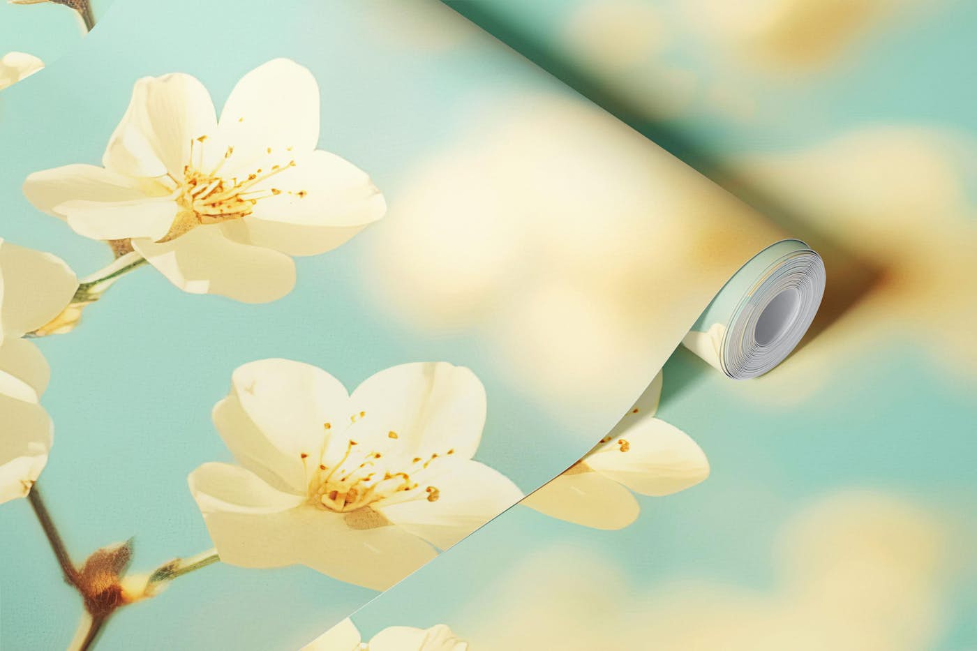 Butter Yellow Blossom Dream wallpaper roll