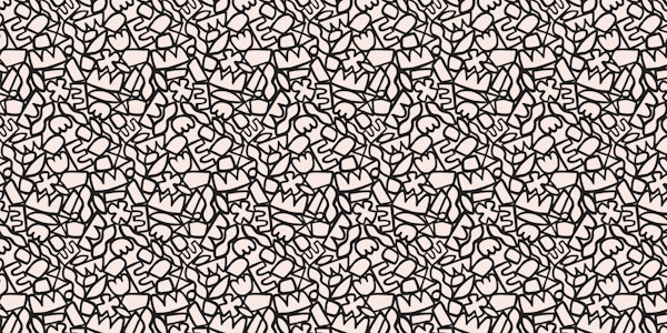 Abstract Floral Harmony - Black and White