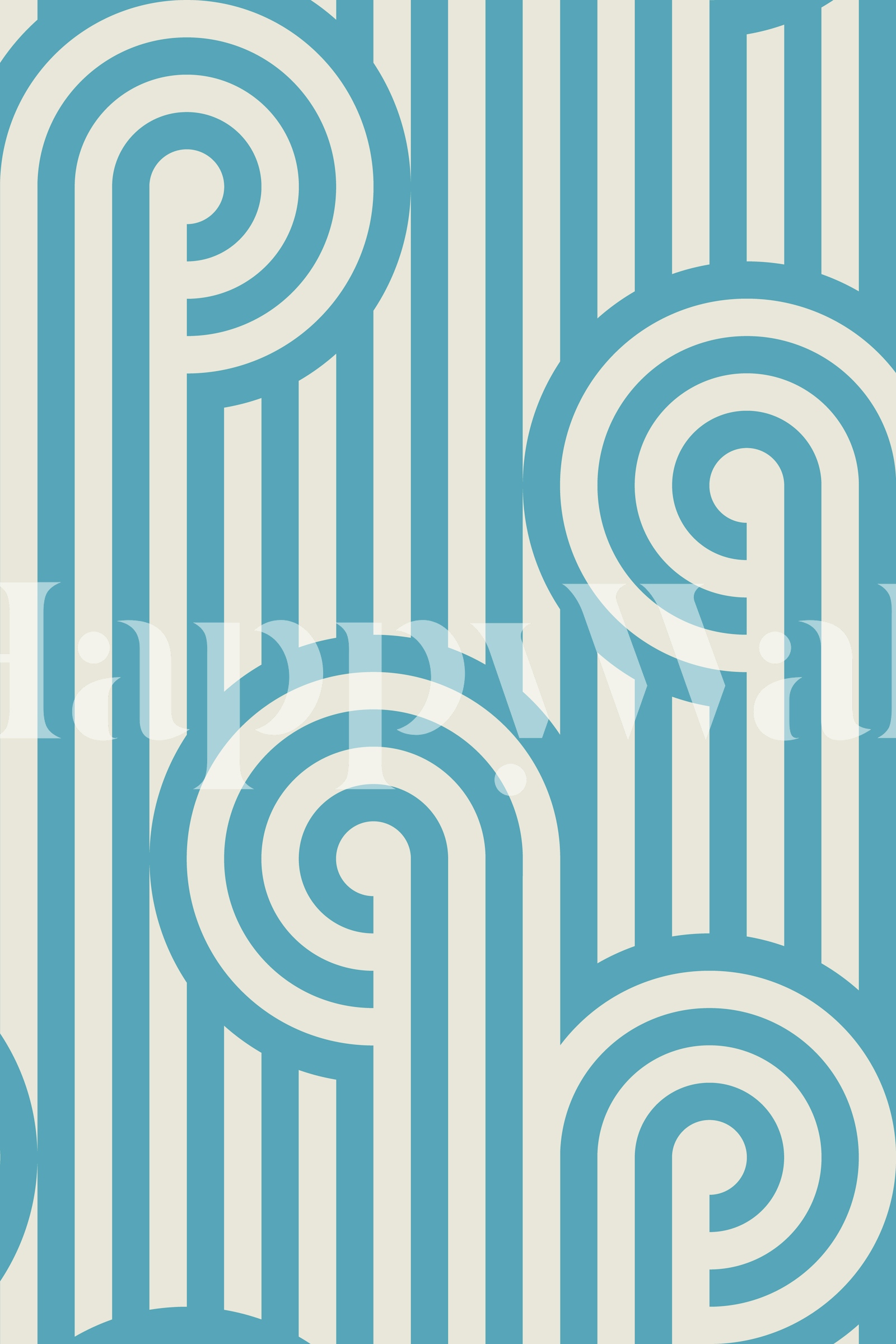 Blue Geometric Scrolls Wallpaper for Modern Decor