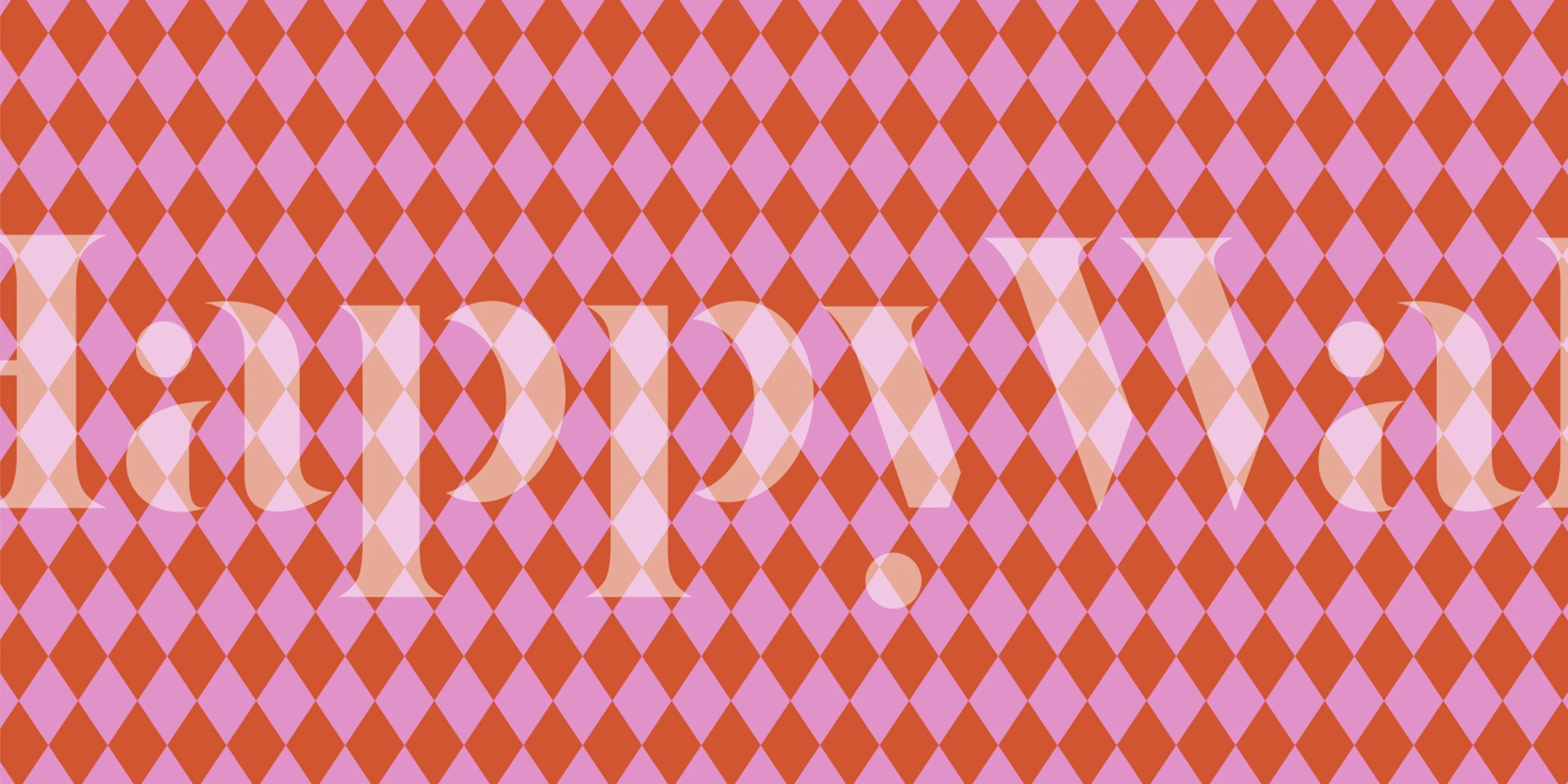 Bold Harlequin Losanges wallpaper in red and pink