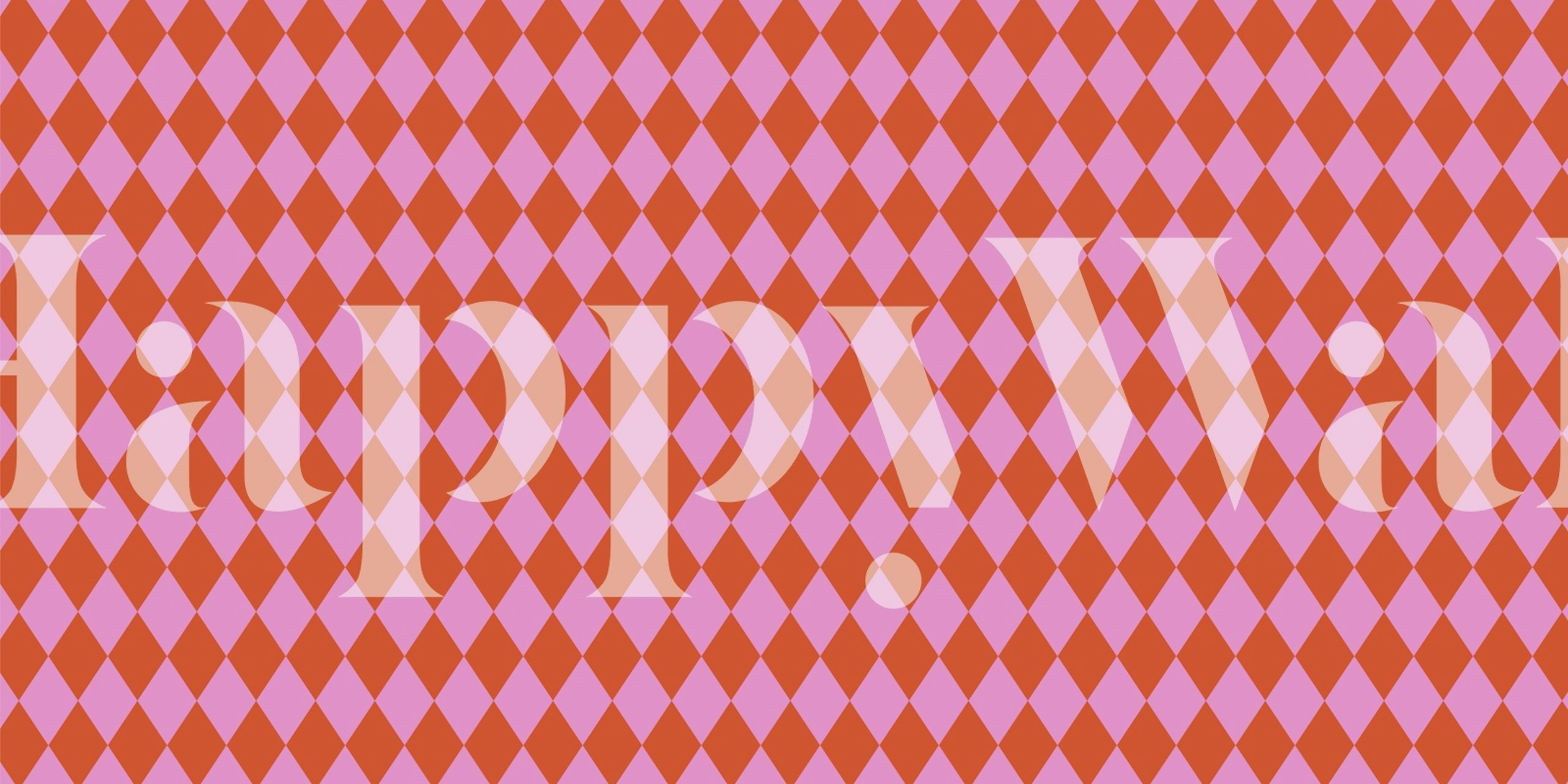 Bold Harlequin Losanges tapet i rød og rosa