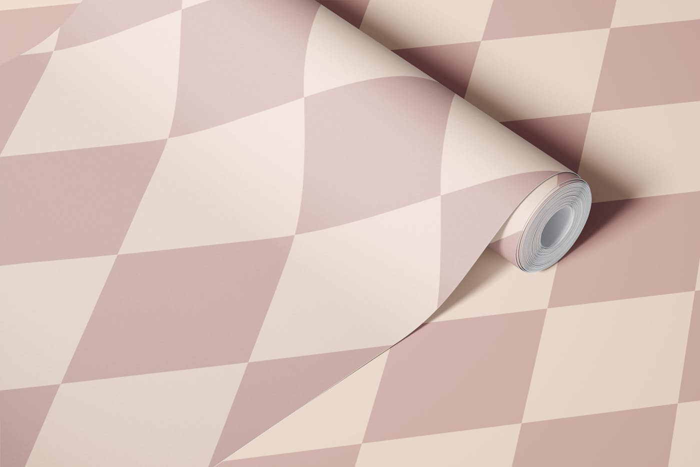 Bold Harlequin Losanges - Cream and Beige wallpaper roll