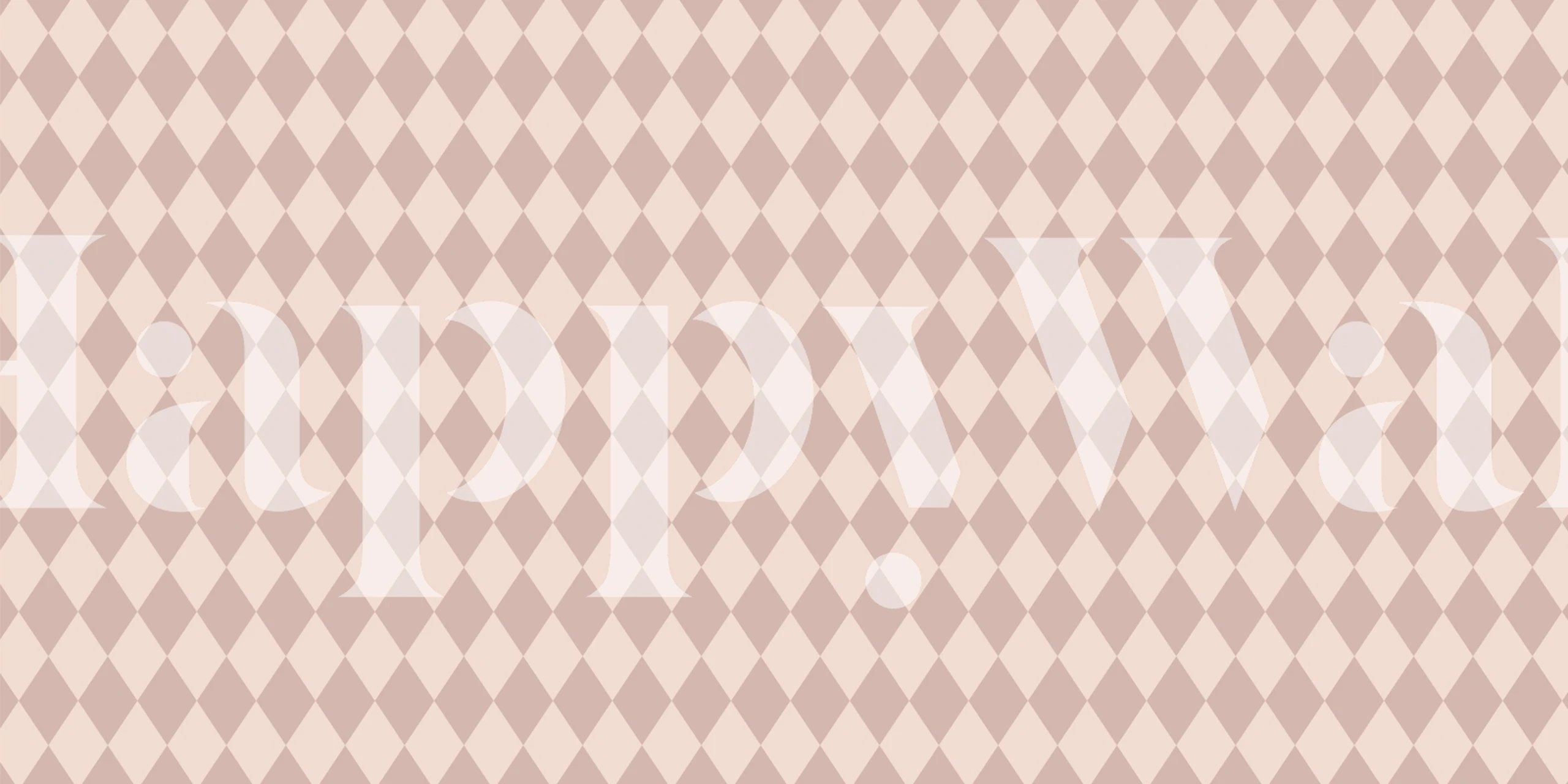 Cream and beige harlequin diamond pattern wallpaper