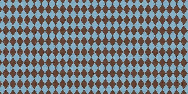 Bold Harlequin Losanges - Brown and Blue