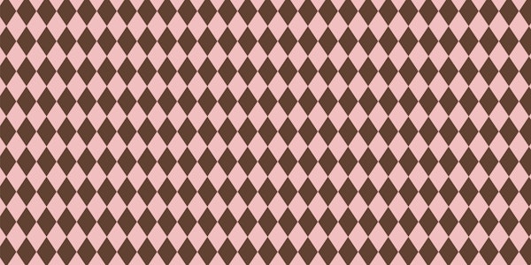 Bold Harlequin Losanges - Brown and Pink