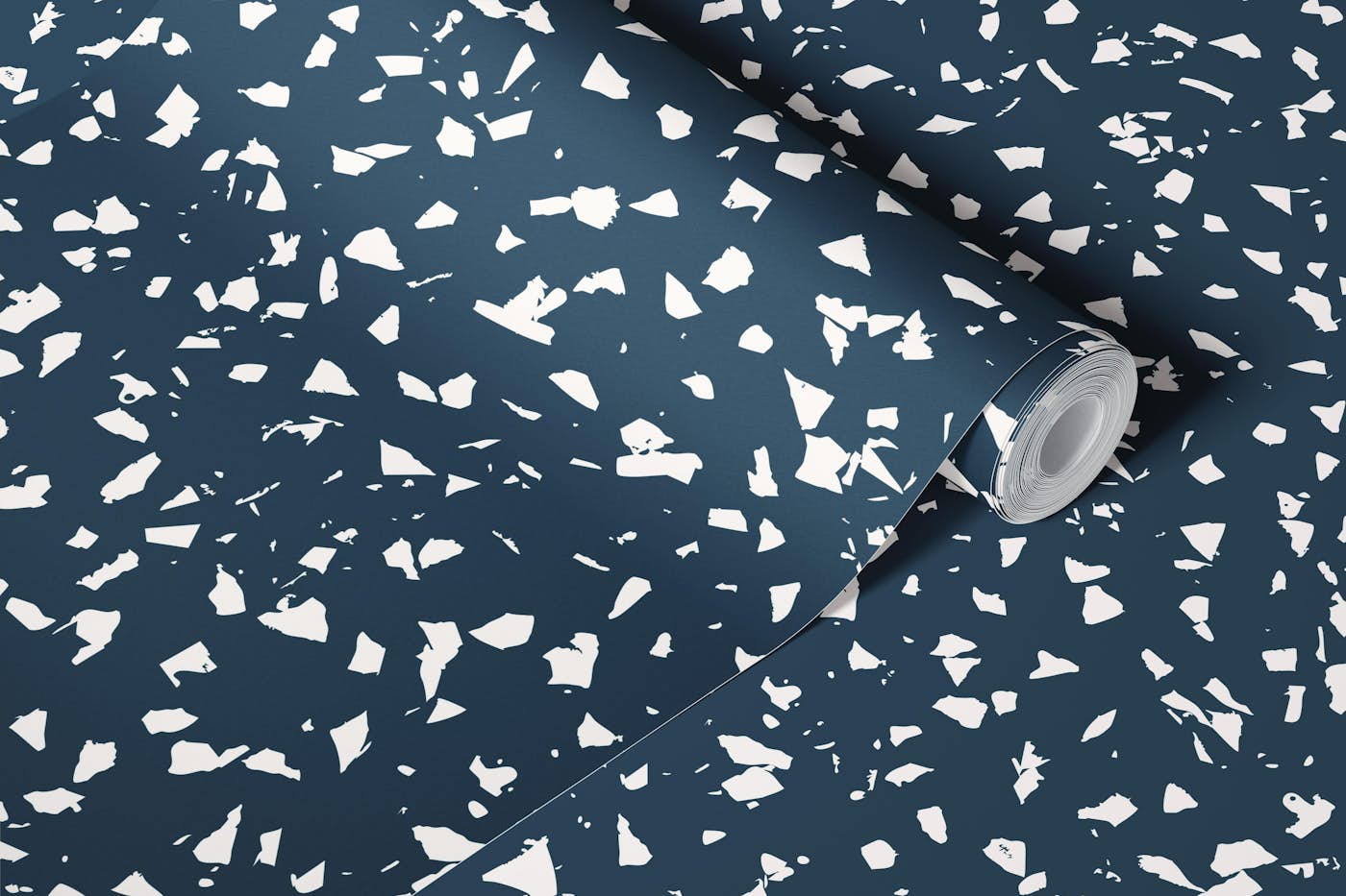 Modern Terrazzo - Deep Teal wallpaper roll