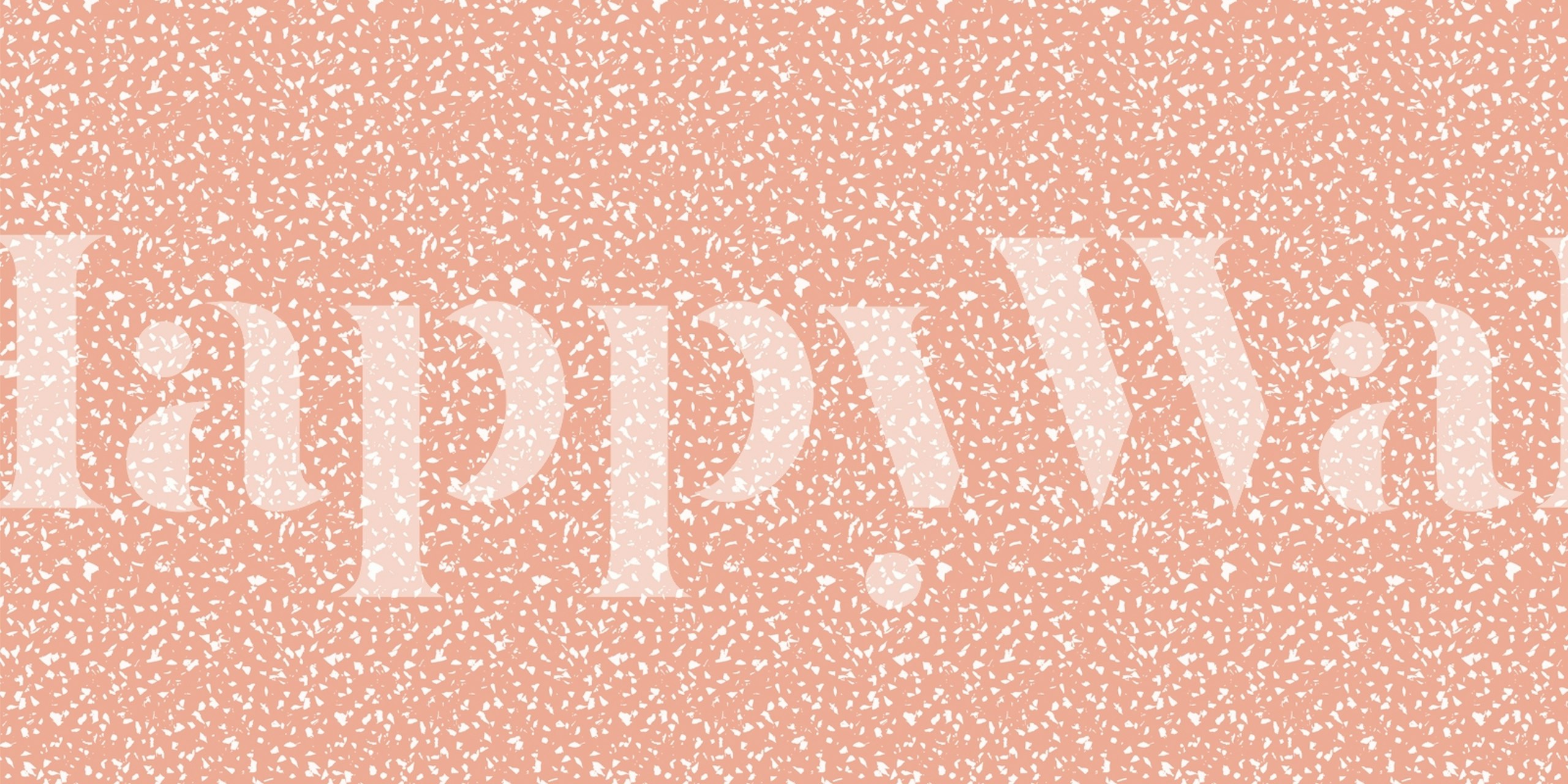 Peach terrazzo pattern with white speckles wallpaper