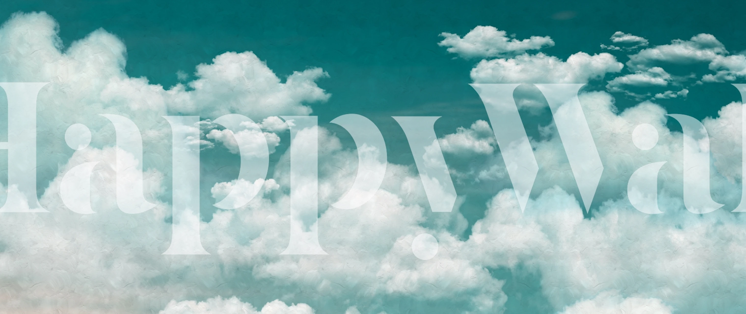 Sky blue clouds wallpaper with fluffy white clouds