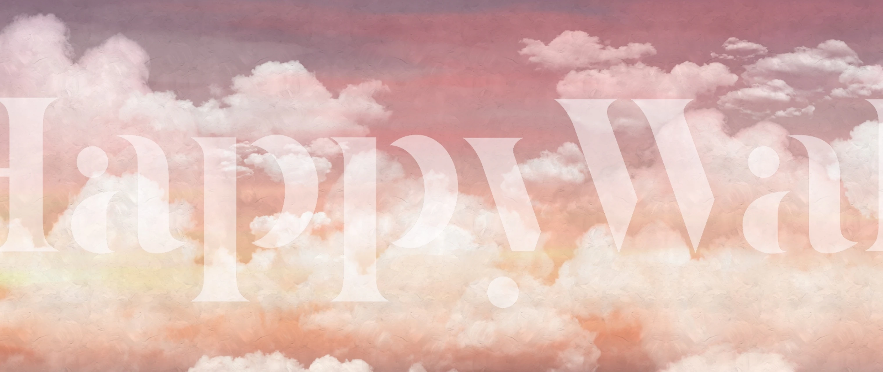 Cloudscape Tapete in einem Raum angezeigt